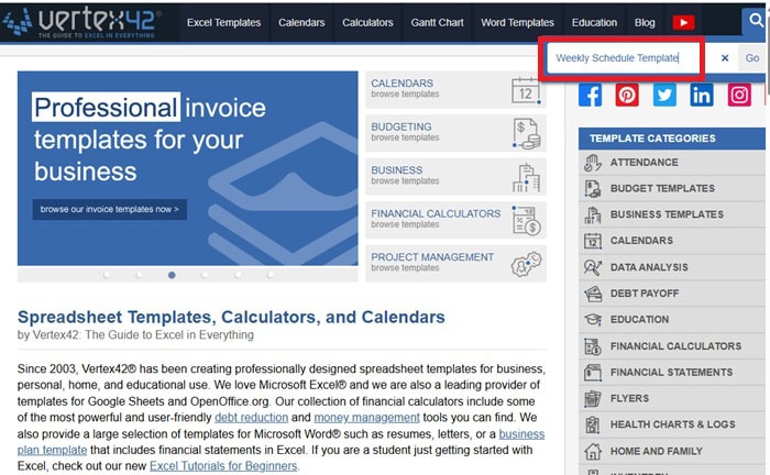 Khám phá mẫu lịch làm việc tuần trên Google Sheets & cách tự tạo cơ bản 7 Truy cập trang web