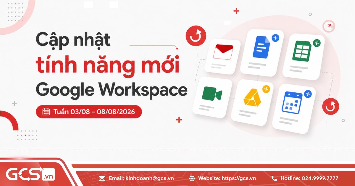 Cập nhật tính năng mới của Google Workspace trong tuần 03/08 - 08/08/2026 16 tinh nang moi cua google workspace