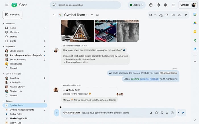 Cập nhật tính năng mới của Google Workspace trong tuần 07/09 - 12/09/2026 11 bản nháp trong Google Chat