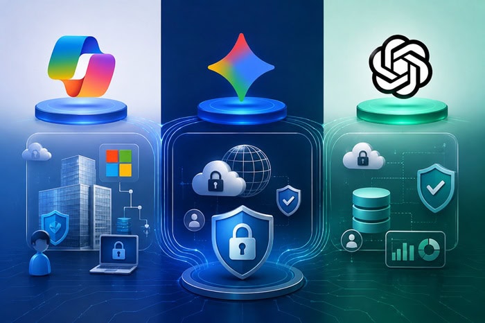 Microsoft Copilot vs Google Gemini vs ChatGPT: Nên chọn công cụ nào? 10 Bảo mật dữ liệu