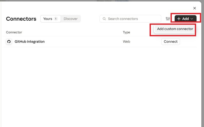 Hướng dẫn cách tích hợp Google Docs MCP với Claude Code từ A-Z 22 Thêm Custom Connector