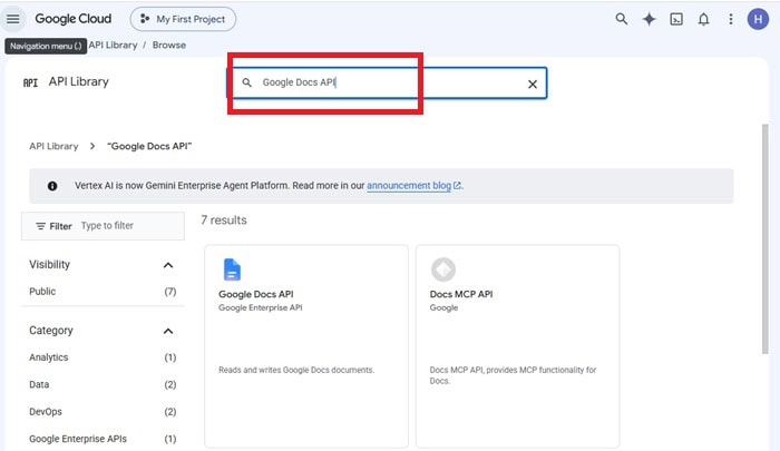 Hướng dẫn cách tích hợp Google Docs MCP với Claude Code từ A-Z 9 bật Google Docs API