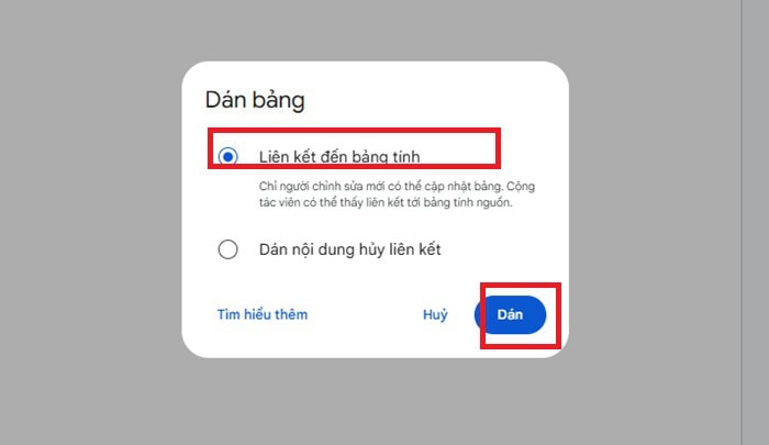 03 Cách tạo lịch trong Google Docs| Hướng dẫn chi tiết từ A-Z 17 Liên kết với bảng tính