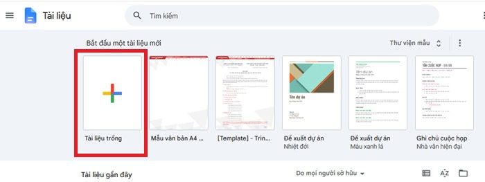 03 Cách tạo lịch trong Google Docs| Hướng dẫn chi tiết từ A-Z 5 Mở tài liệu mới