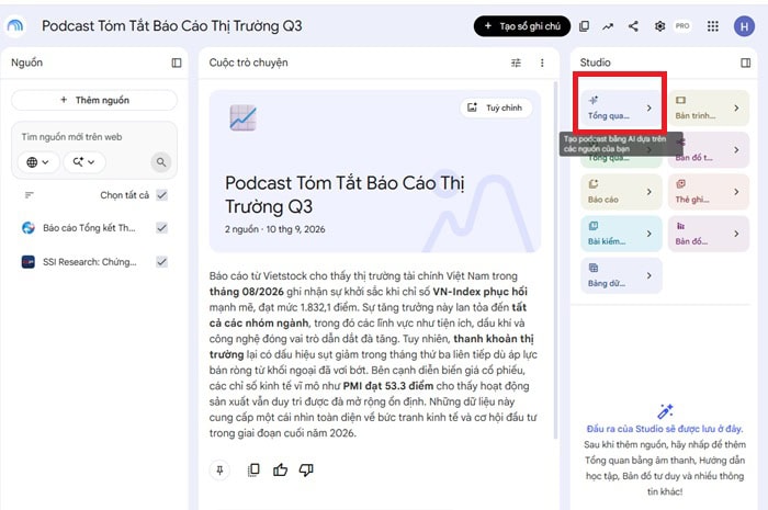 Hướng dẫn tạo podcast với NotebookLM đơn giản cùng một số mẹo hiệu quả 11 bảng điều khiển Audio