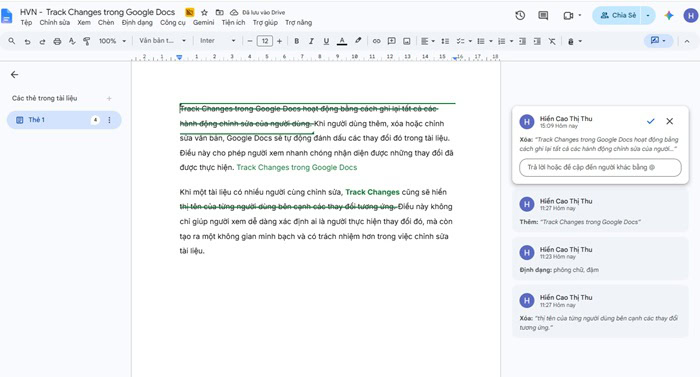 Hướng dẫn cách dùng Track Changes trong Google Docs từ A-Z 24 Track Changes trong Google Docs