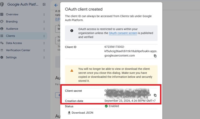 Hướng dẫn cách tích hợp Google Docs MCP với Claude Code từ A-Z 20 Nhập Name cho OAuth Client
