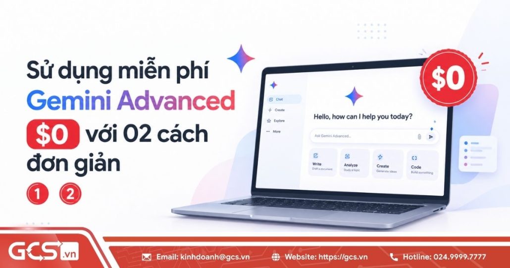 Sử dụng miễn phí Gemini Advanced 0đ với 02 cách đơn giản 4 su dung mien phi gemini advanced
