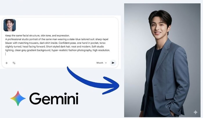 Tổng hợp 05+ bộ câu lệnh tạo ảnh trên Gemini cực đẹp, hot trend 2026 9 câu lệnh chân dung