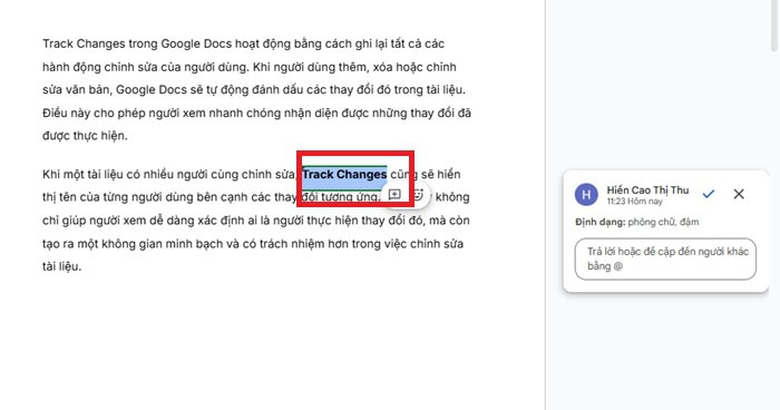 Hướng dẫn cách dùng Track Changes trong Google Docs từ A-Z 10 Thay đổi định dạng văn bản