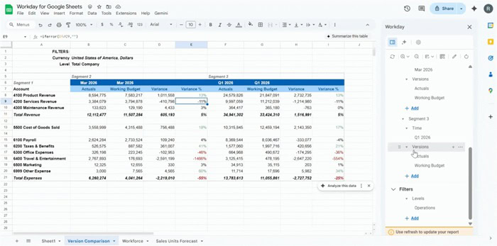 Cập nhật tính năng mới của Google Workspace trong tuần 21/09 - 26/09/2026 5 Workday cho Google Sheets