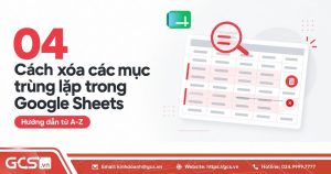 Xoa cac muc trung lap trong google sheets