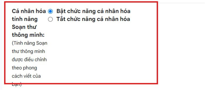 Gmail Live là gì? Hướng dẫn cách sử dụng chi tiết từ A-Z 15 Bật chức năng cá nhân hóa.