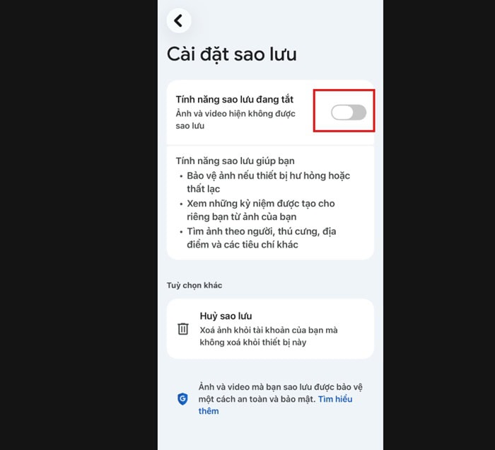 Google Drive lưu trữ được bao lâu? Hướng dẫn kiểm tra dung lượng 12 Tắt sao lưu thư mục