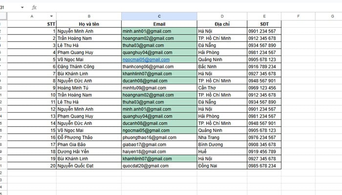 04 Cách xóa các mục trùng lặp trong Google Sheets| Hướng dẫn từ A-Z 11 Chọn màu hiển thị