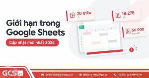 gioi han trong google sheets