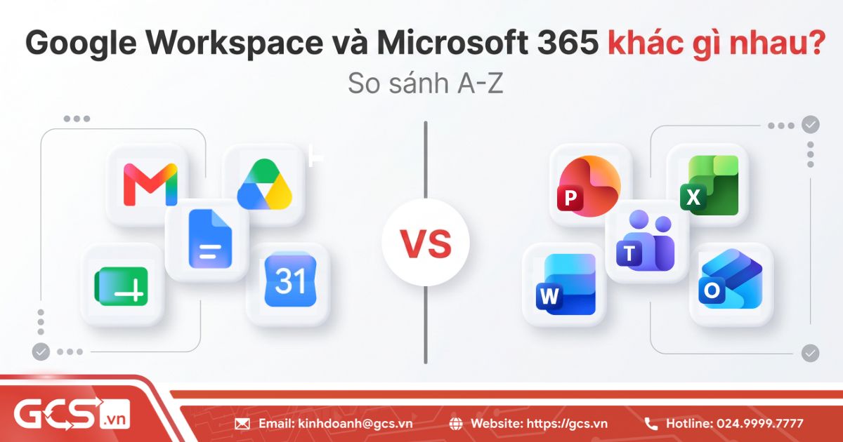 Google Workspace và Microsoft 365 khác gì nhau? So sánh A-Z 23 google workspace va microsoft 365