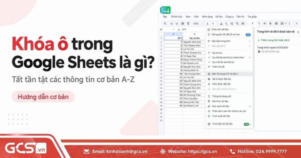 Khóa ô trong Google Sheets là gì? Tất tần tật các thông tin cơ bản A-Z 4 khoa o trong google sheets